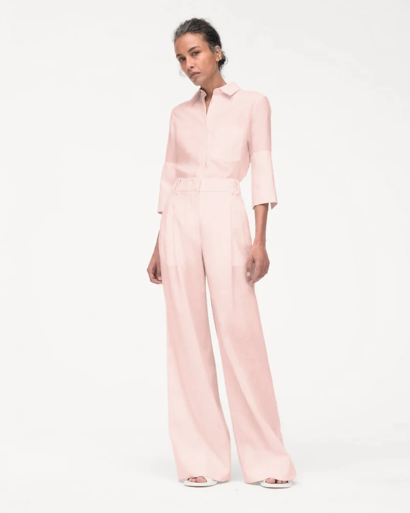 Linen Pleated Trouser