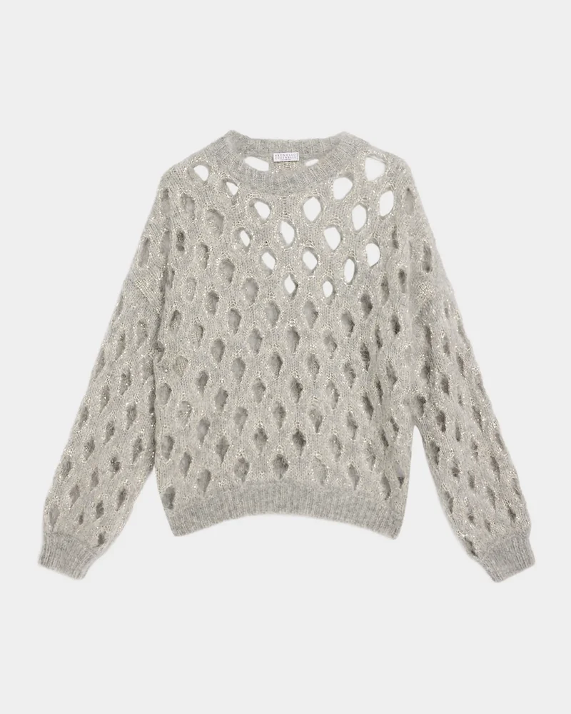 Mohair Diamante Openwork Sweater
