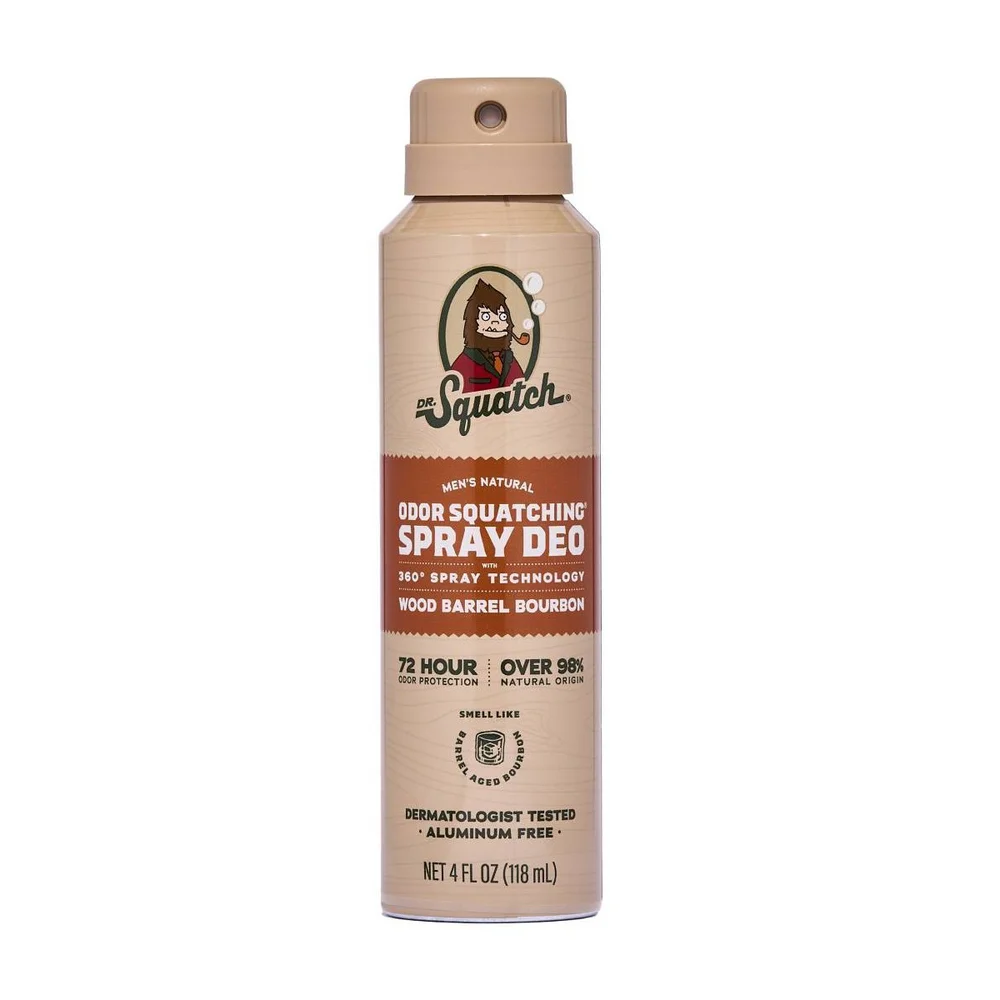 Men's Deodorant Spray, Natural Wood Barrel Bourbon