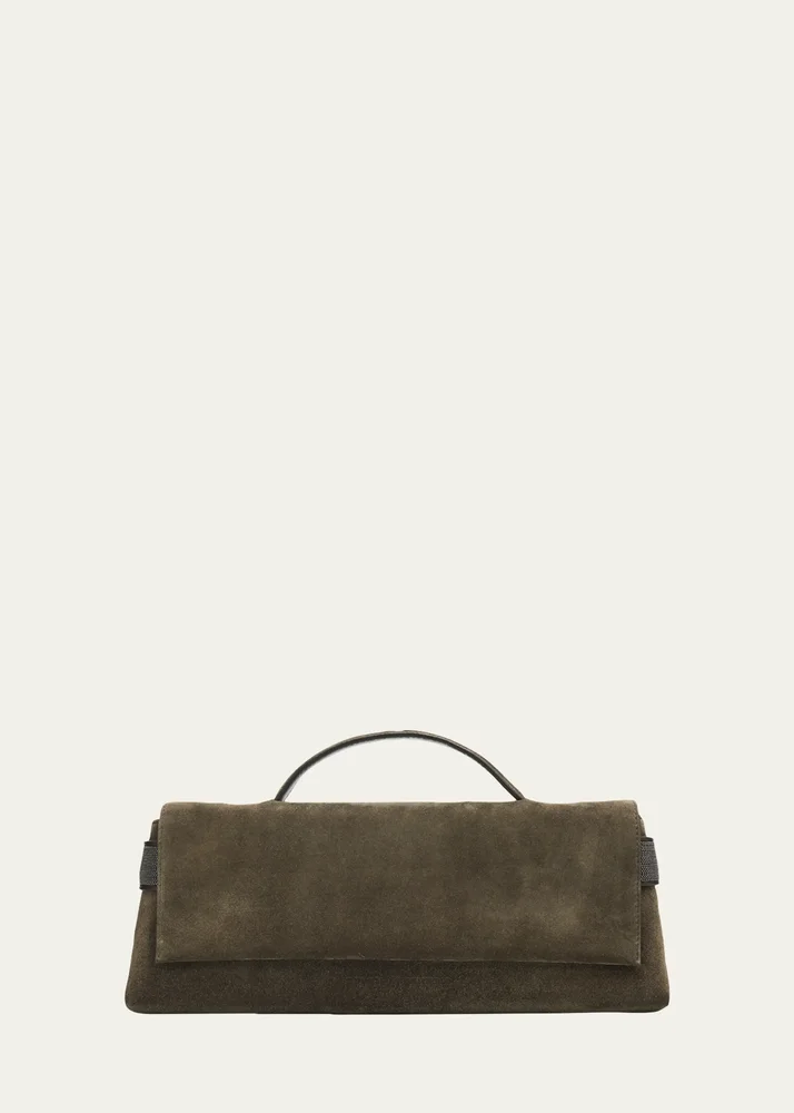 Essence Suede Top-Handle Bag
