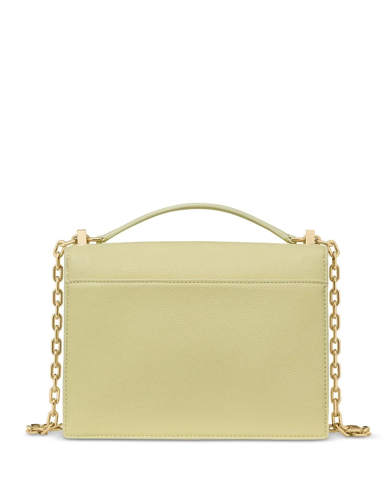 Deco Pebbled Leather Small Chain Shoulder Bag