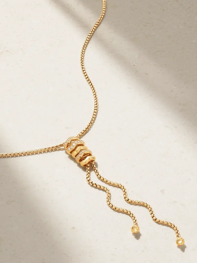 9ct Gold Ianthe Star Three Link Diamond Necklace