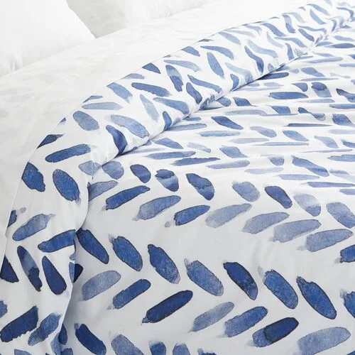 Blue Brush Duvet Cover