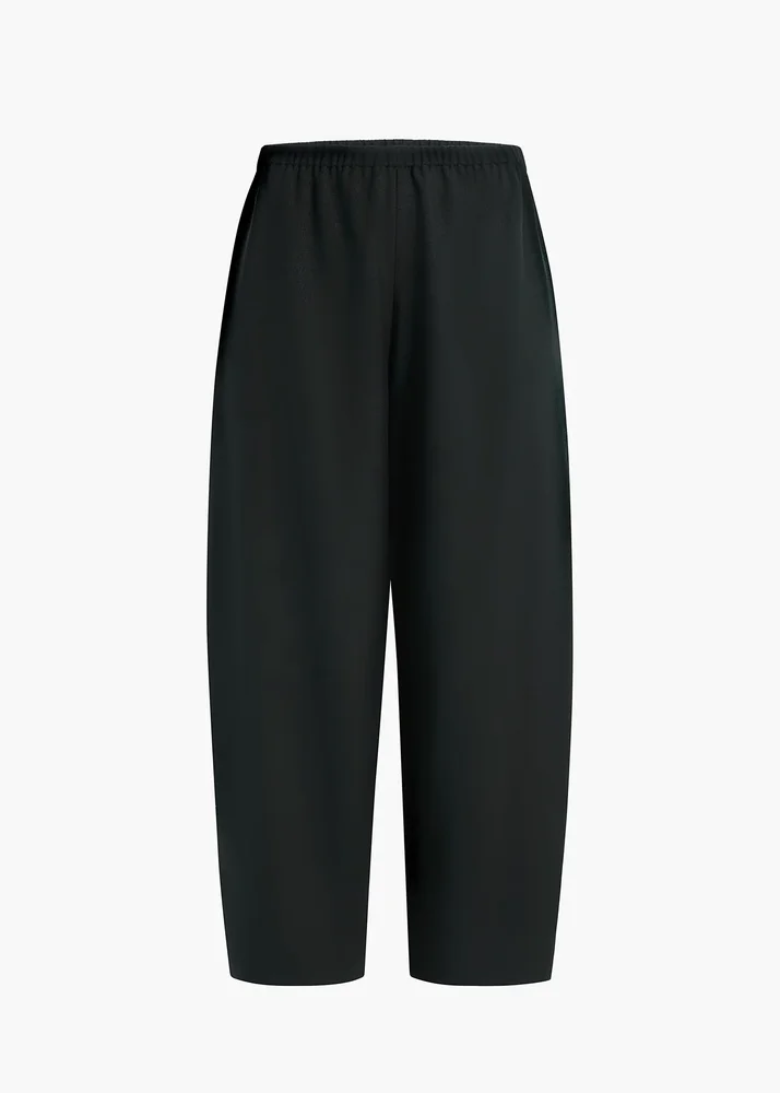 Roma Pant in Black Wool