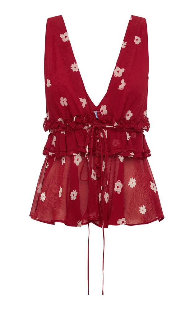 Briar Ruffled Chiffon Top