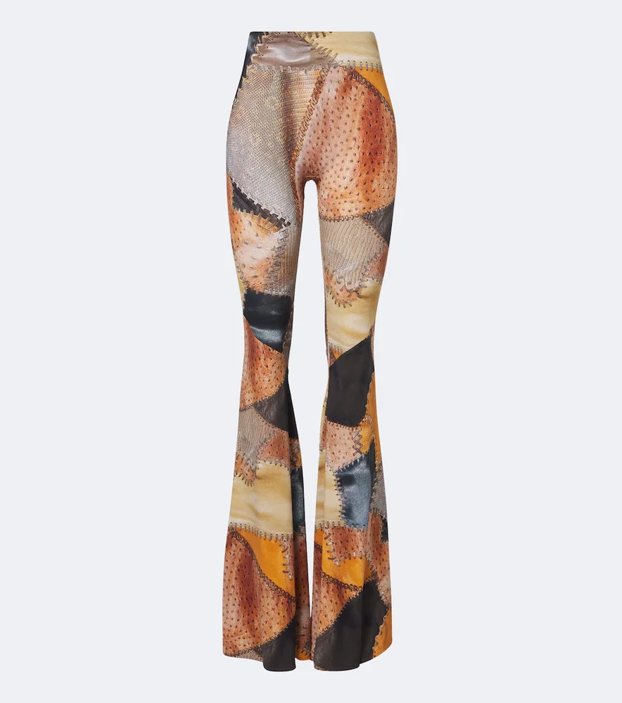 Trompe l’œil flared pants