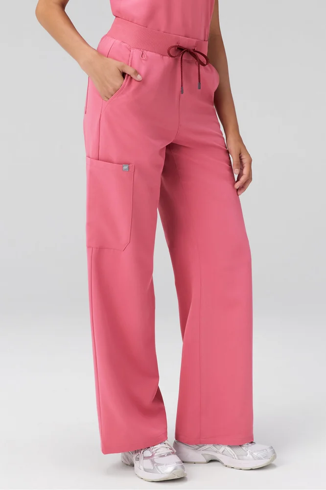 Fabletics High-Rise Wide Leg Scrub Pant