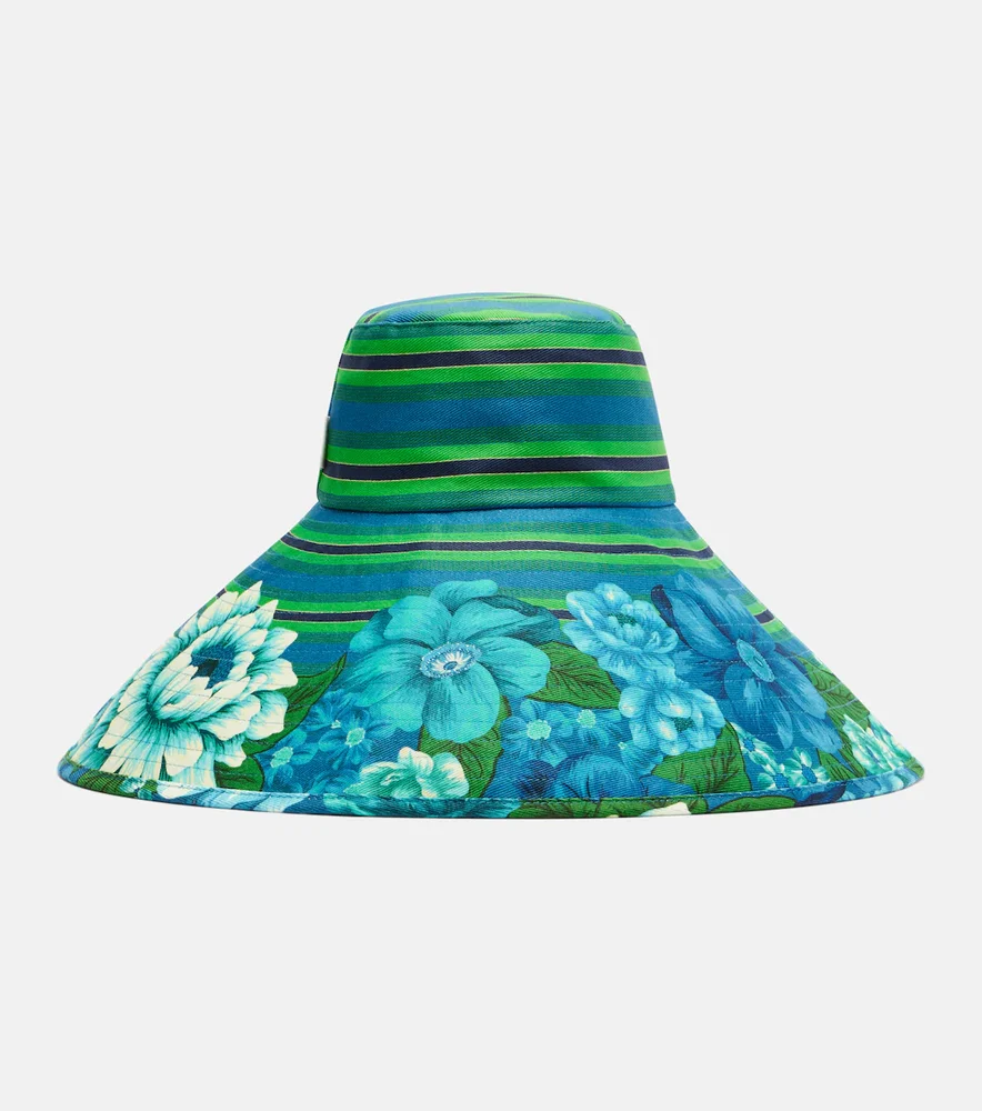 Margo printed cotton canvas sun hat