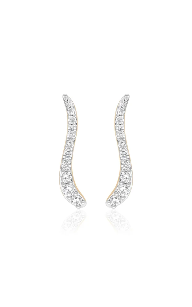 18K Rose Gold Pair of Ray Earrings