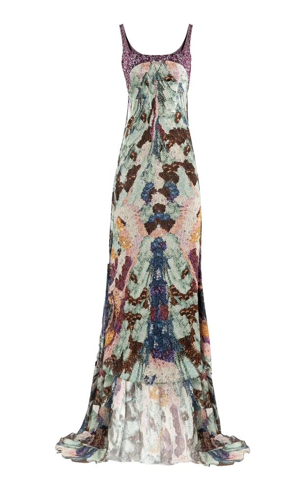 Genevieve Nebula Embellished Chiffon Gown