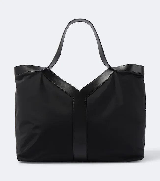 Y Large leather-trimmed tote bag