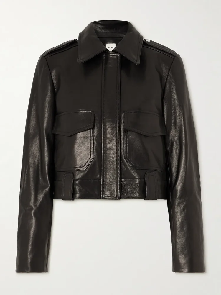 Cordelia cropped leather jacket