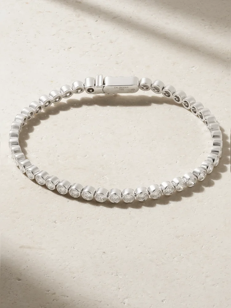 Diamond Lines DB Classic Eternity 18-karat white gold diamond bracelet