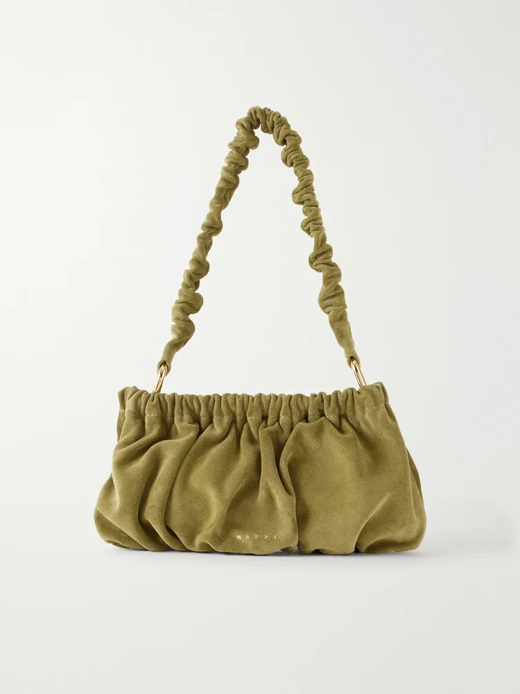 Suede shoulder bag
