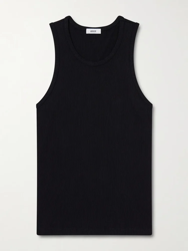 Viggo Ribbed Stretch Organic Cotton and TENCEL™ Lyocell-Blend Tank Top
