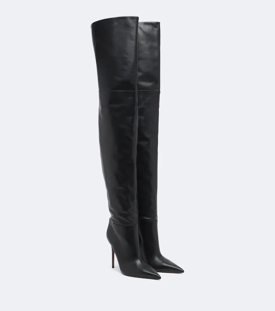 Vera leather over-the-knee boots