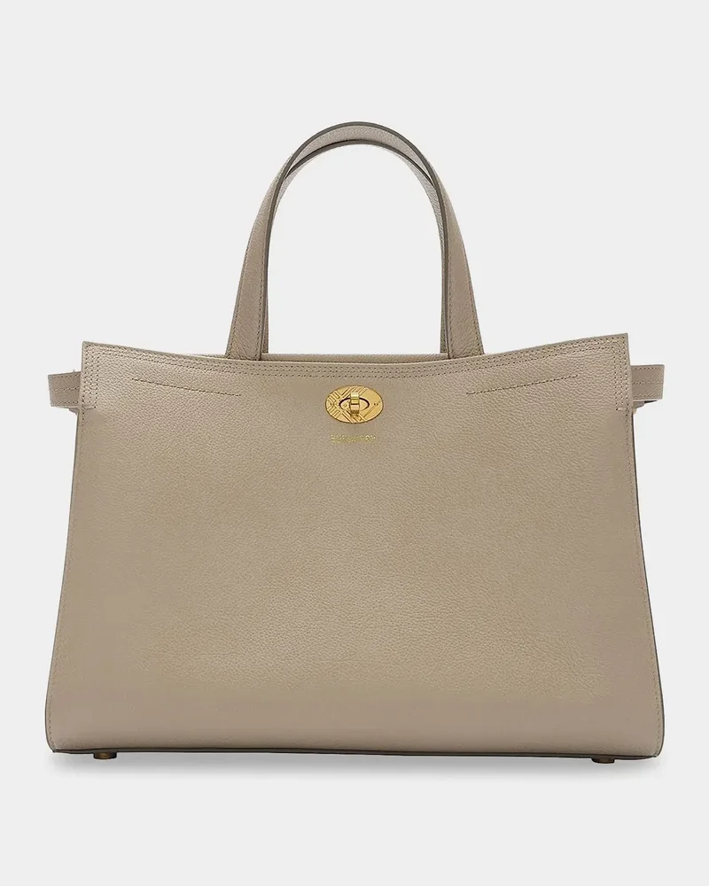Cotswolds Small Check Leather Tote Bag