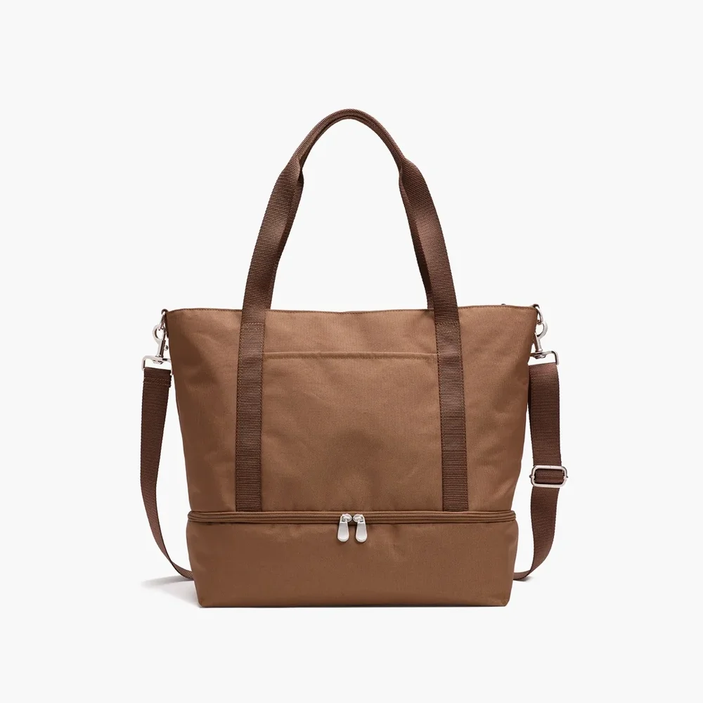 Lo & Sons Catalina Deluxe Travel Tote Bag - Brown Recycled Poly