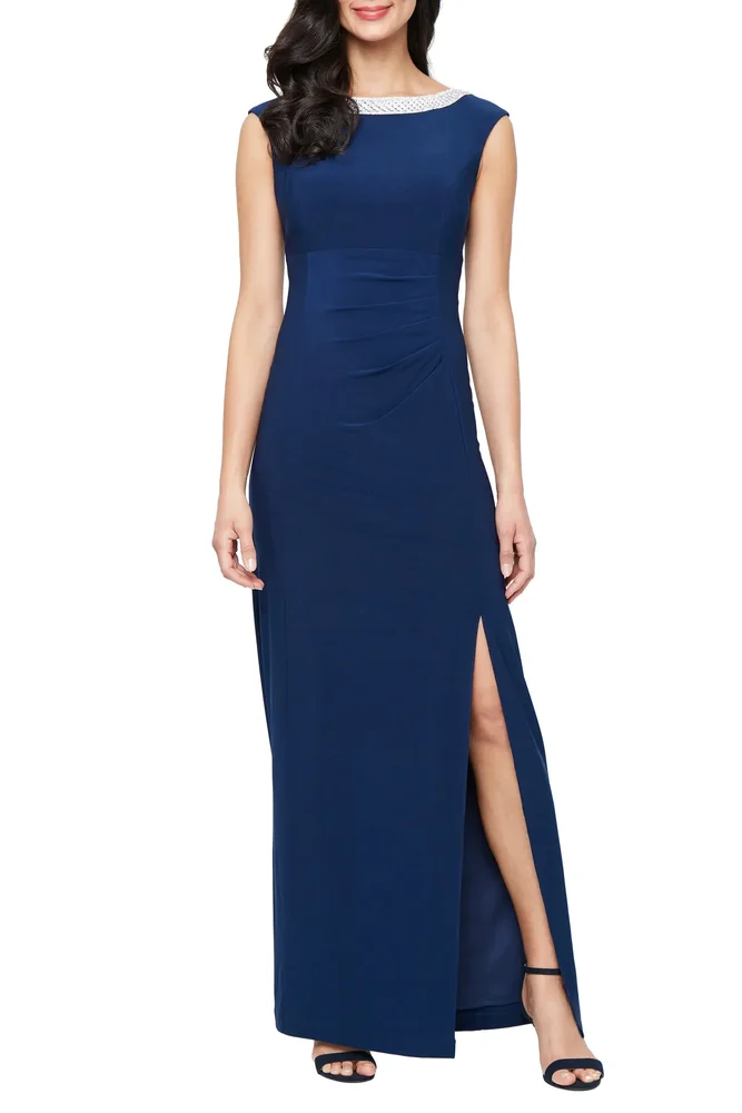 Embellished Neck Gown