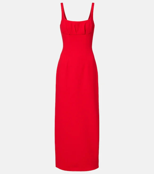 Jianna wool crêpe maxi dress