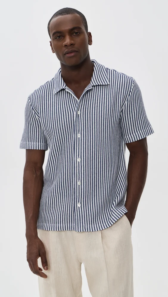 Madewell x Shopbop Crochet Knit Button Down Shirt