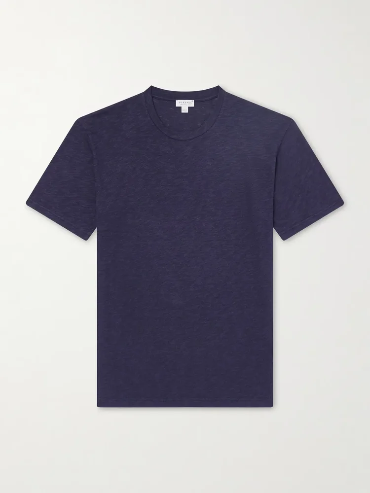 Cotton and Linen-Blend T-Shirt