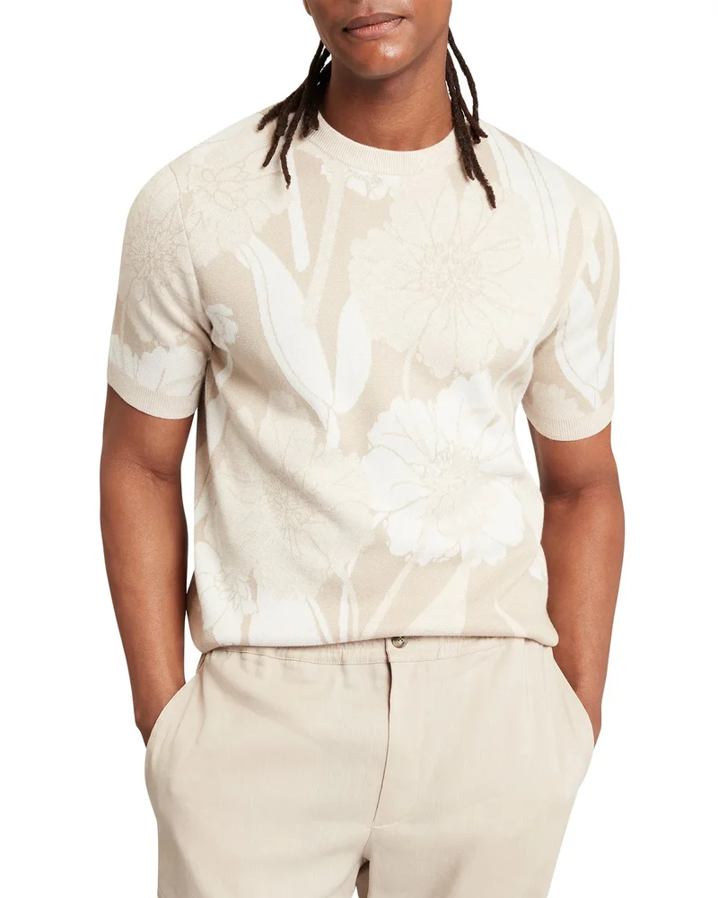 Baryn Floral Jacquard T-Shirt