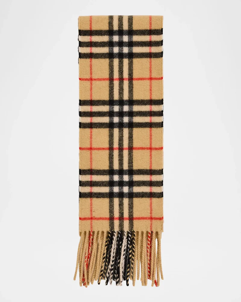 Check Cashmere Scarf