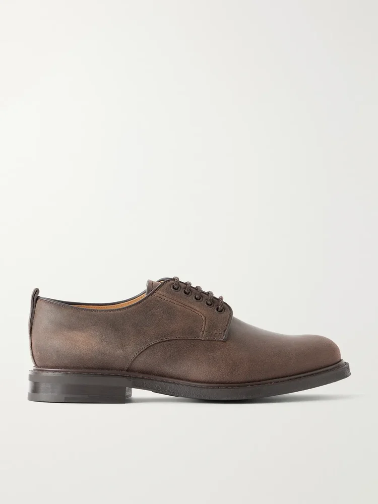 Pentire Waxed-Suede Derby Shoes
