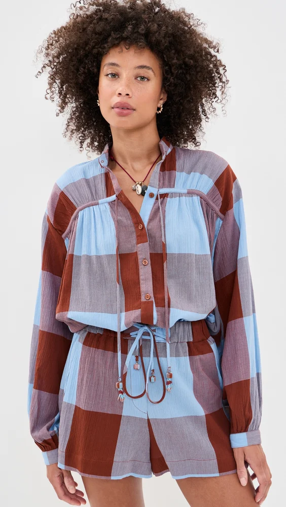 Tie Cotton Blouse