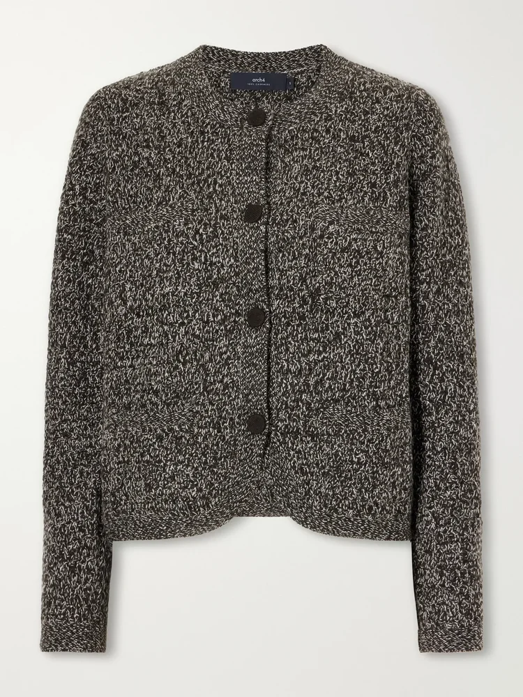 Tulip tweed cashmere cardigan