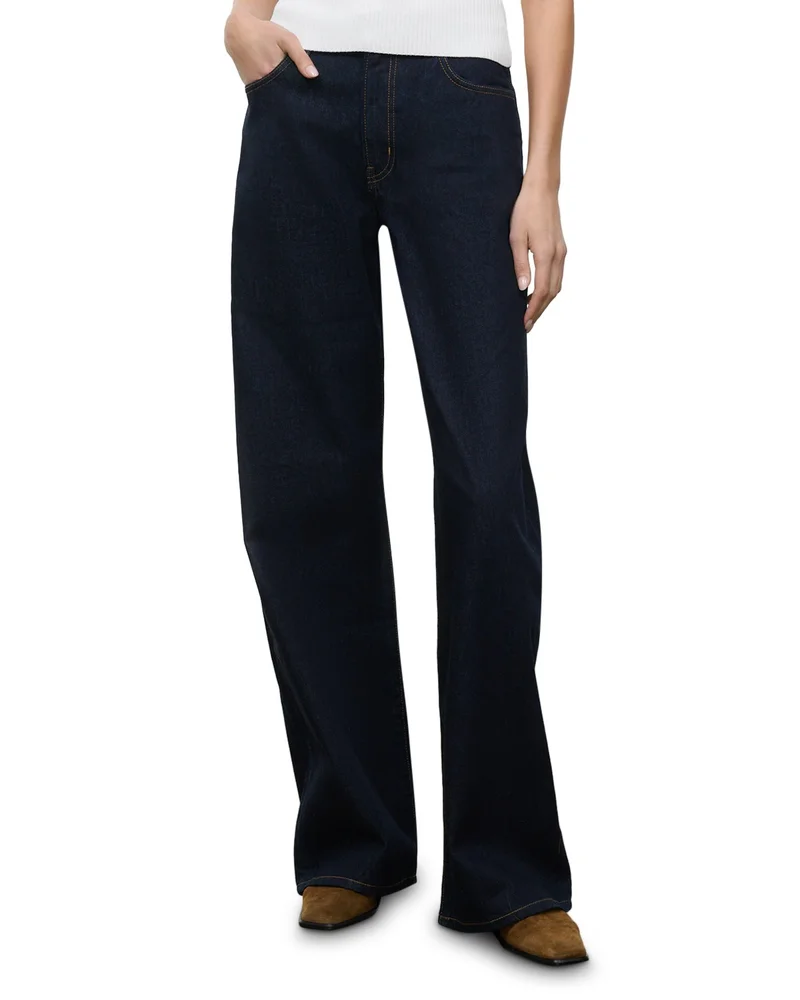 Dean High Rise Straight Jeans in Indigo