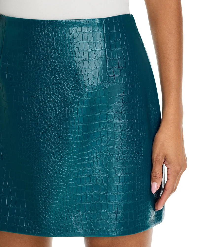 Faux Leather Mini Skirt