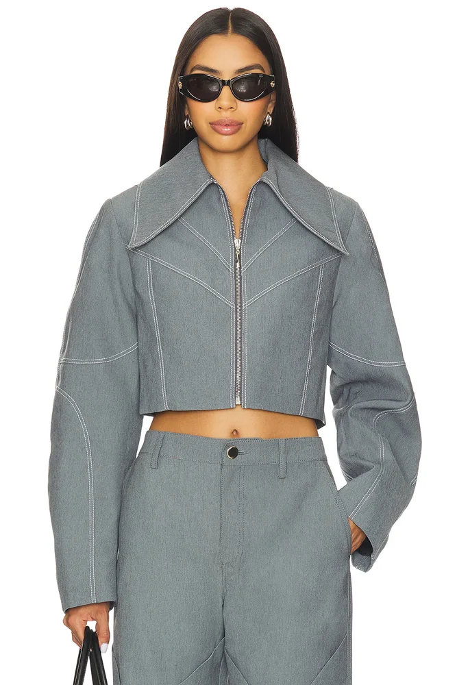 Specialty Denim Paneled Jacket