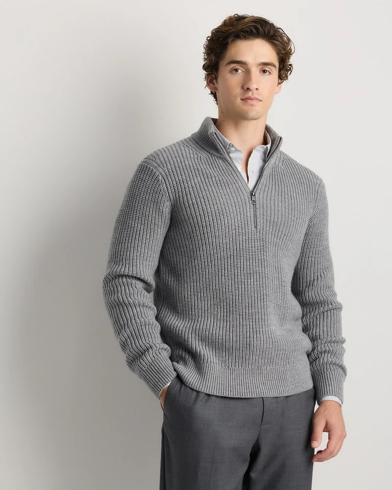 Australian Merino Wool Half Zip Sweater