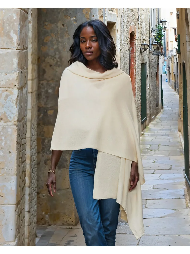 Pure Cashmere Feather-light Maxi Wrap Stole