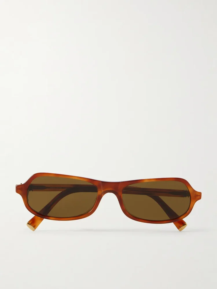 Miu Miu Round-Frame Acetate Sunglasses in Light Brown