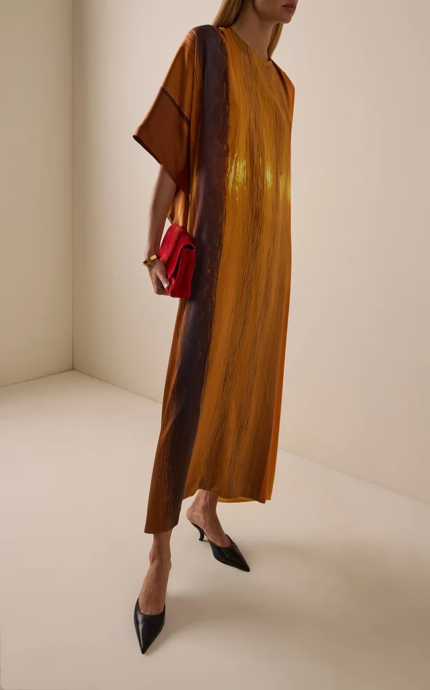 Sunet Landscape Silk Maxi Dress