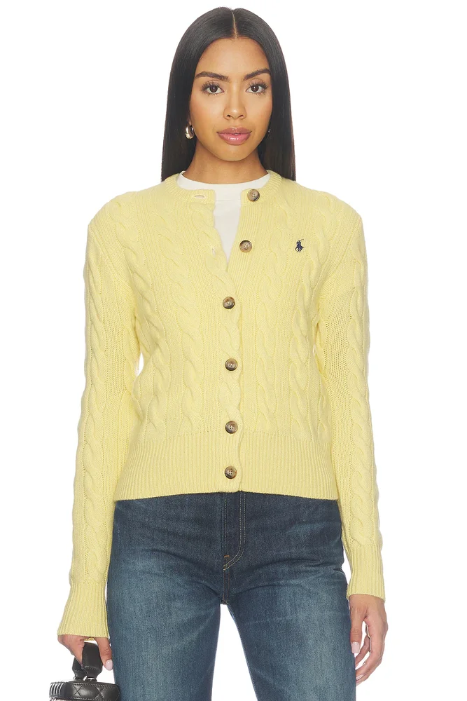 Long Sleeve Crew Neck Cardigan Sweater