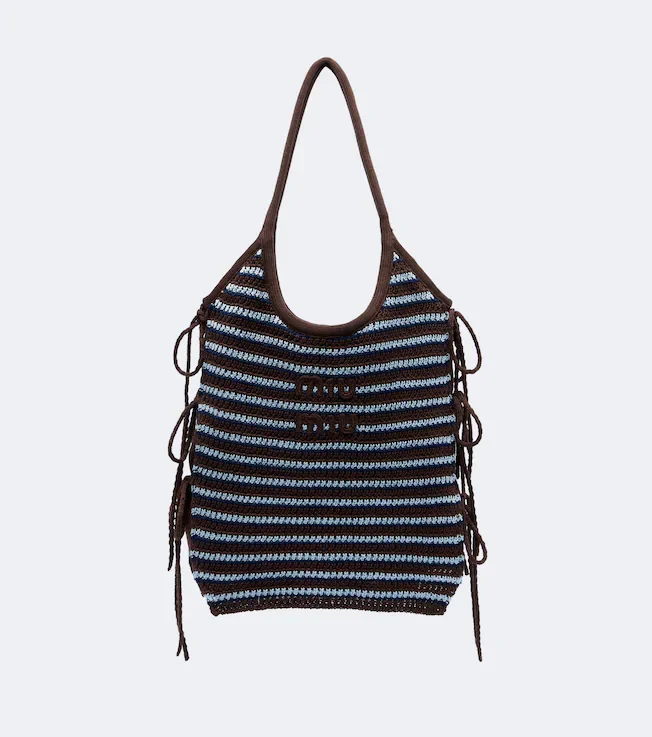 Ivy crochet striped shopper