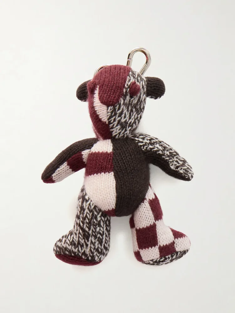 Teddy Sitting cashmere keychain