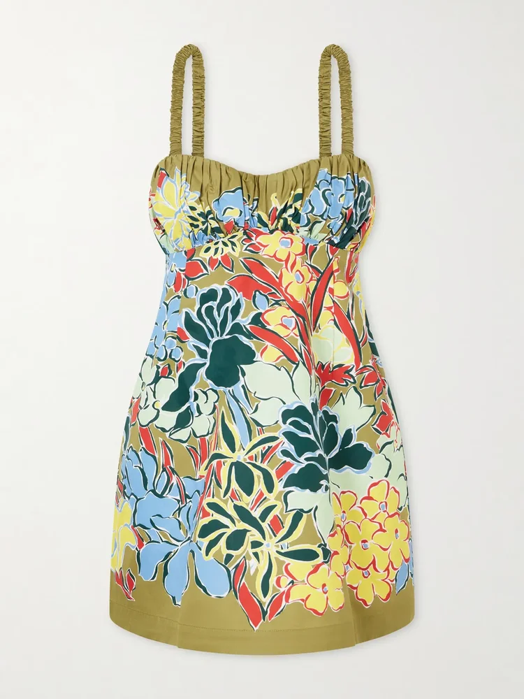 Solstice printed organic cotton mini dress