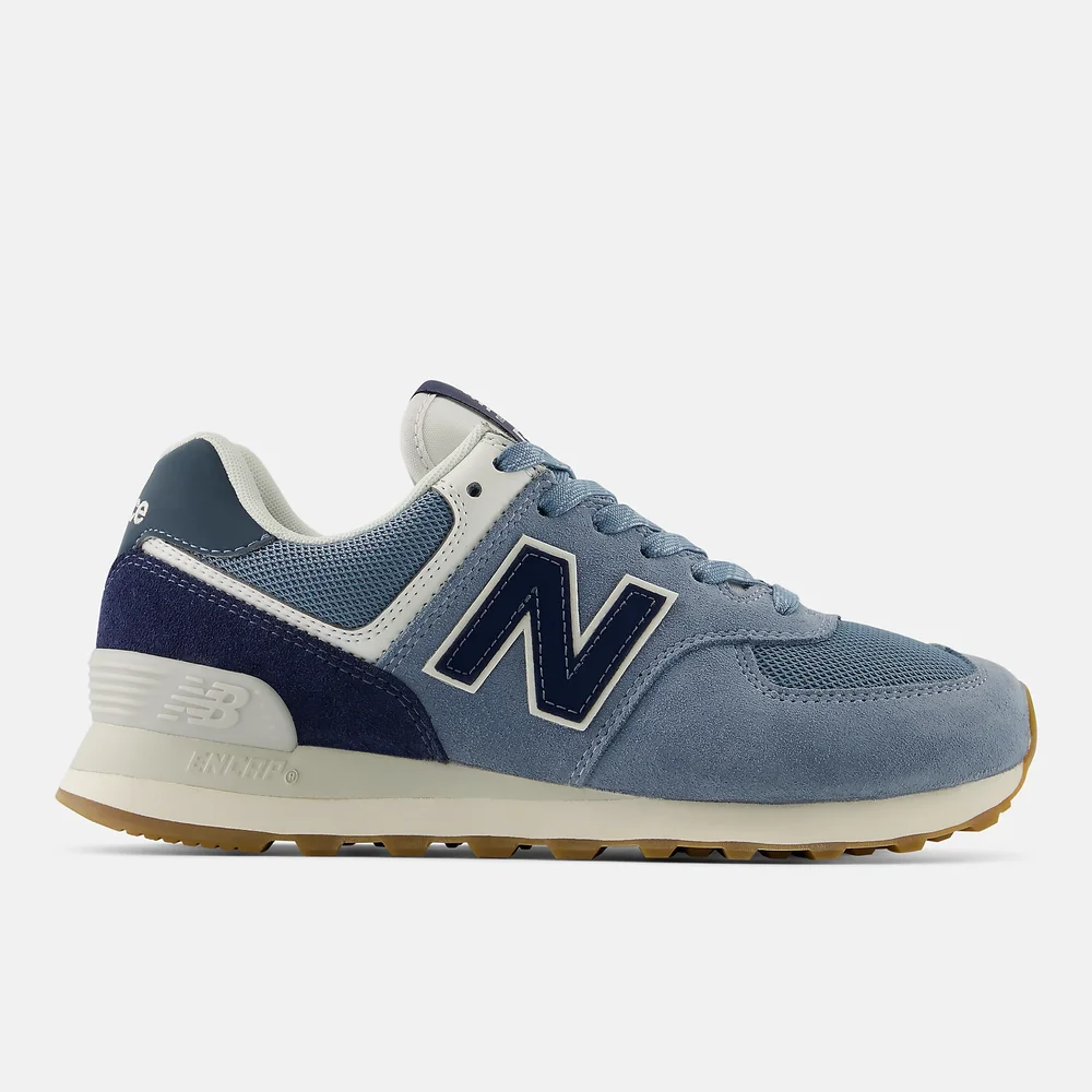 574 Blue Suede and Mesh