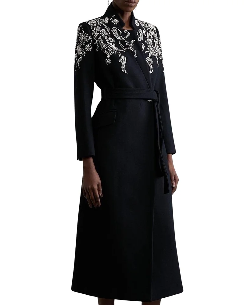Tailored Wool Double Breasted Midi Coat