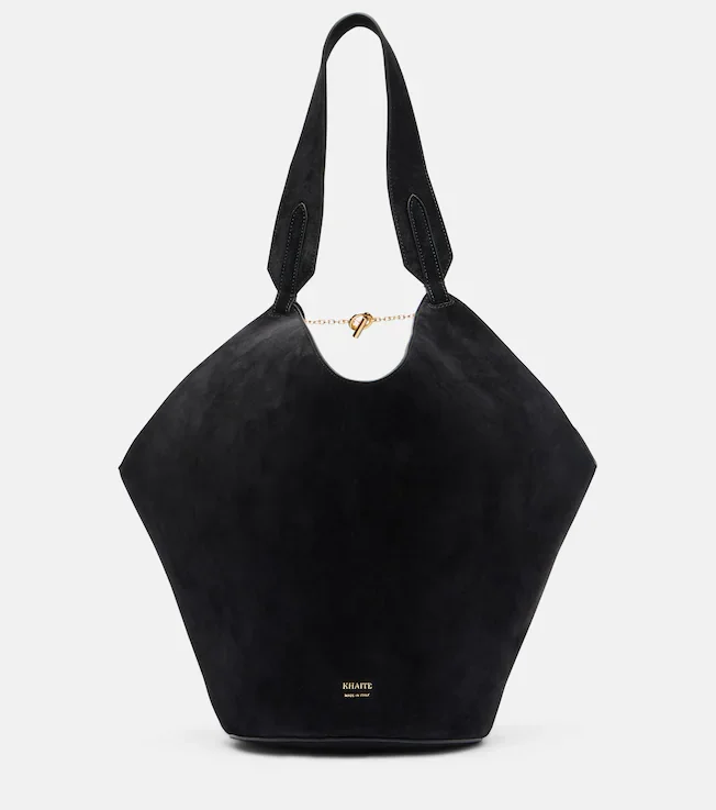 Lotus Small suede tote bag