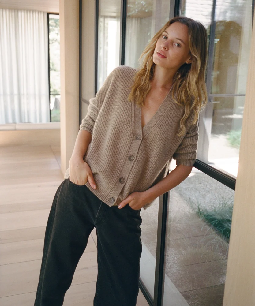 Jenni Kayne Cropped Cashmere Cocoon Cardigan