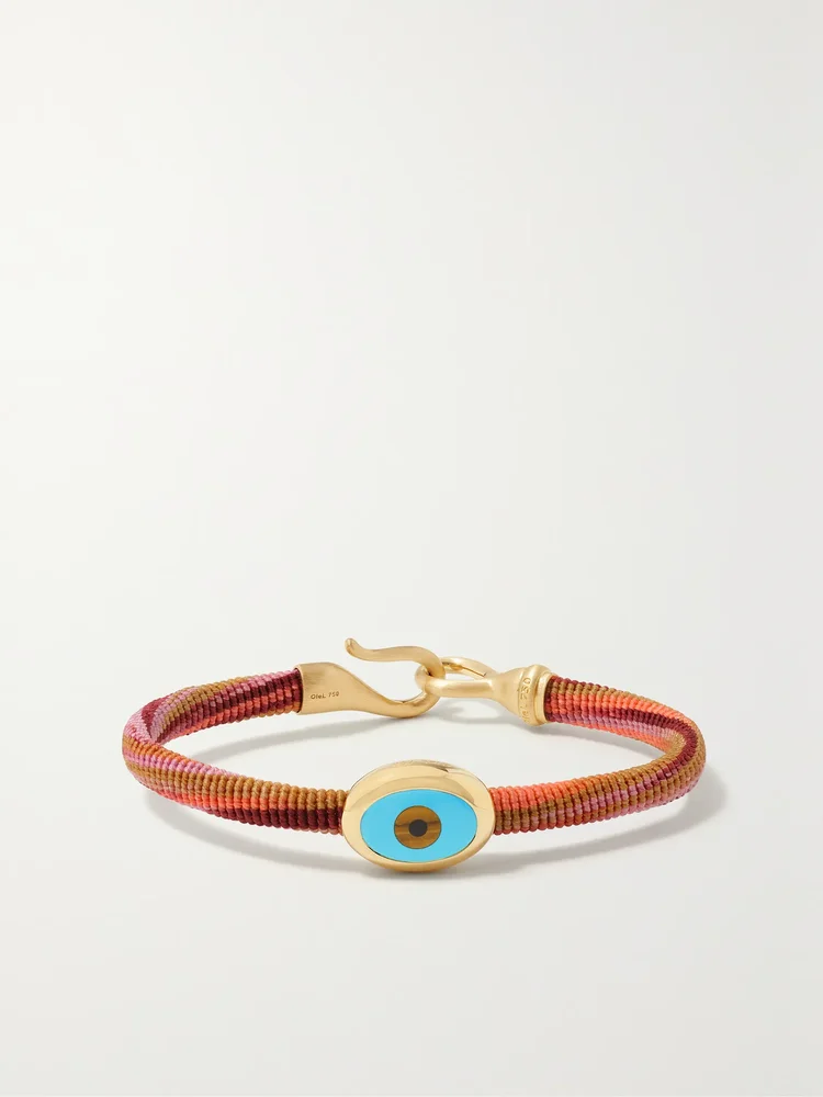 Life 18-karat gold, turquoise and enamel bracelet