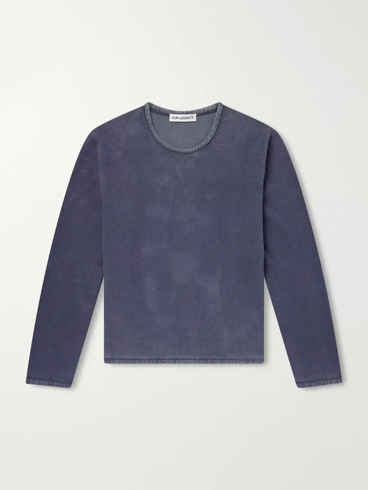Double Lock Brushed Cotton-Jersey Sweatshirt