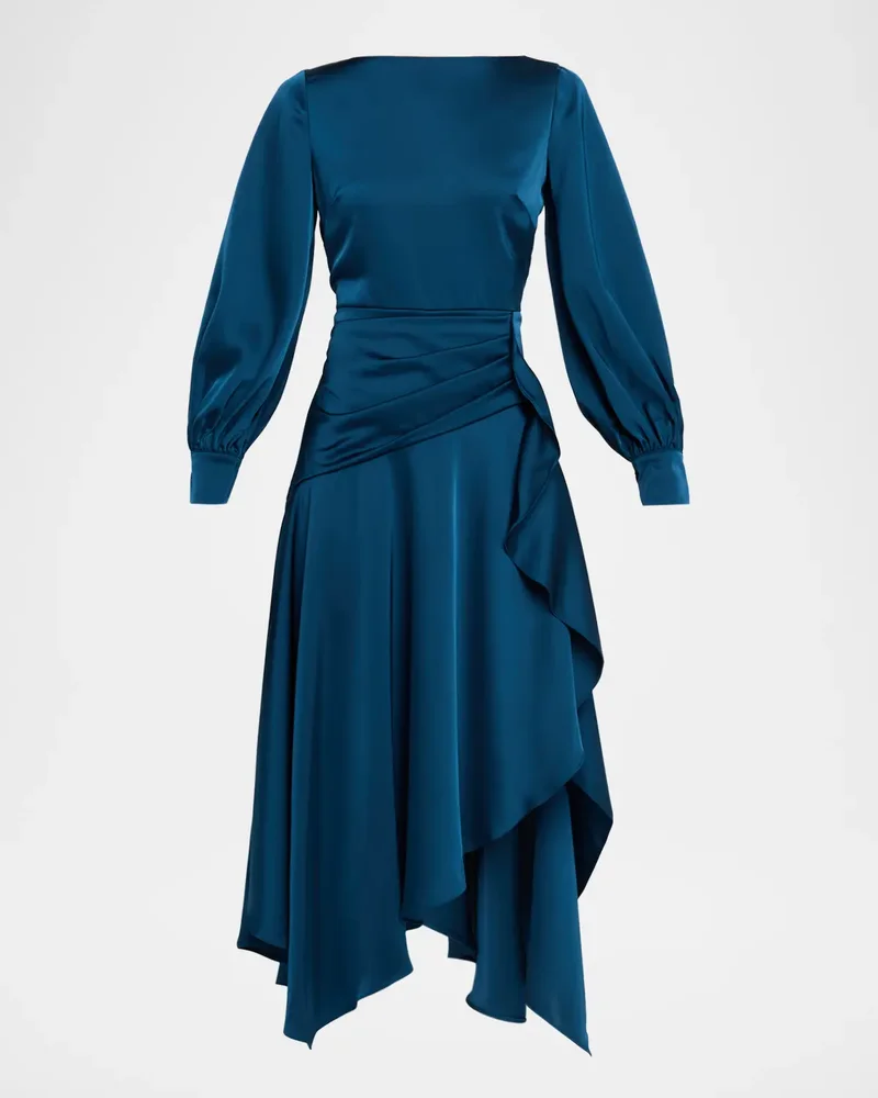 Florence Asymmetric Handkerchief Midi Dress