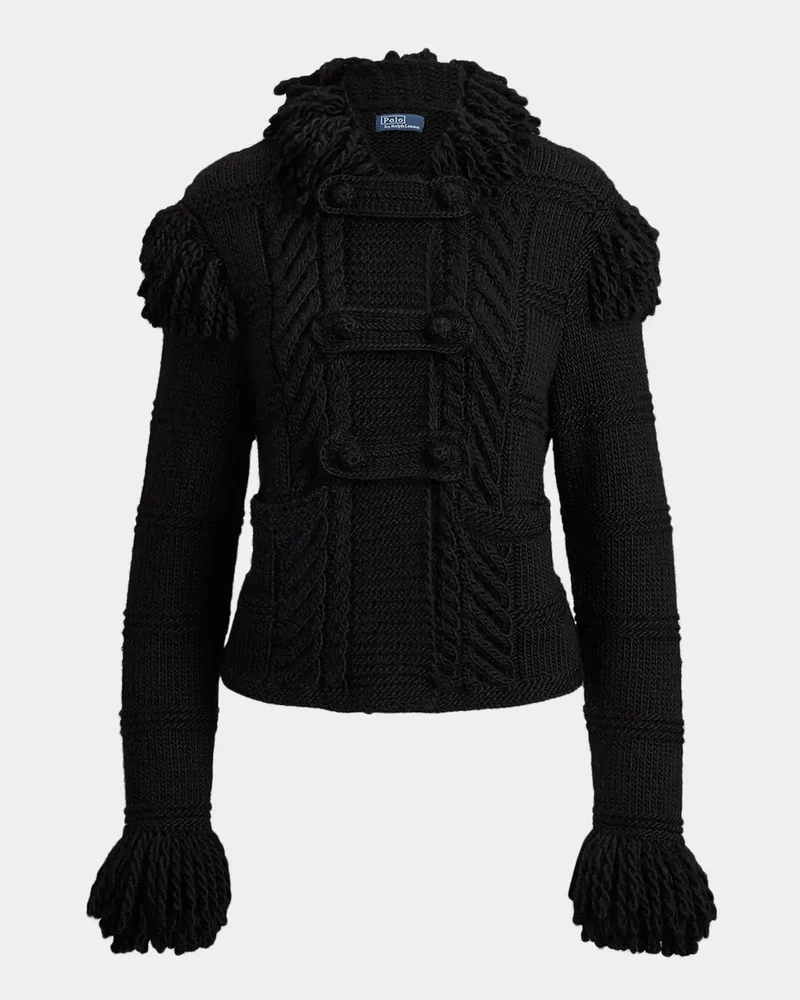 Cable-Knit Wool Cardigan